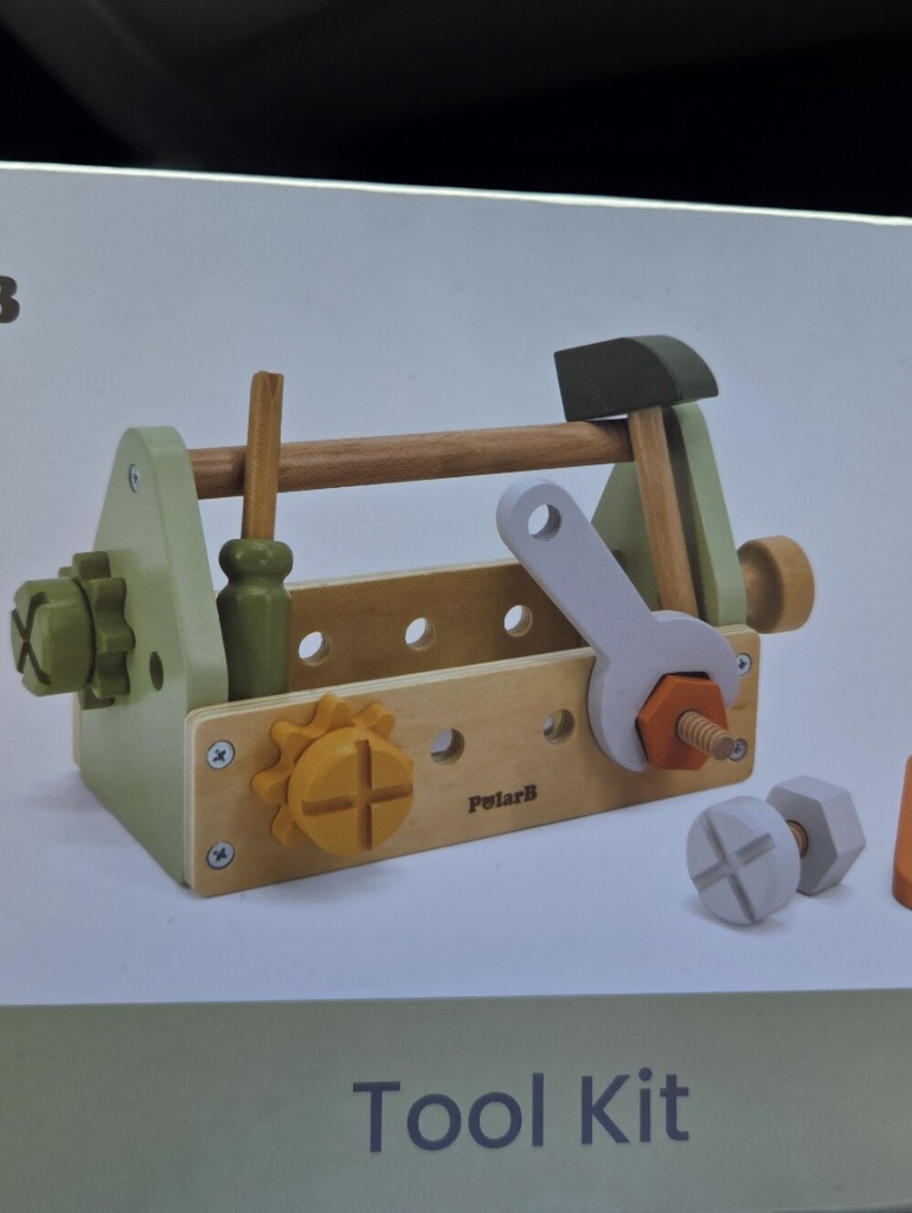 Green and Natural Wooden Kids Tool Kit